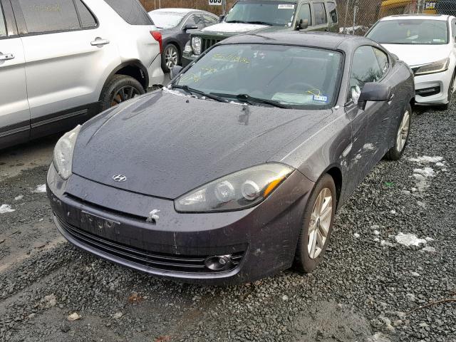 KMHHM66D68U275408 - 2008 HYUNDAI TIBURON GS GRAY photo 2