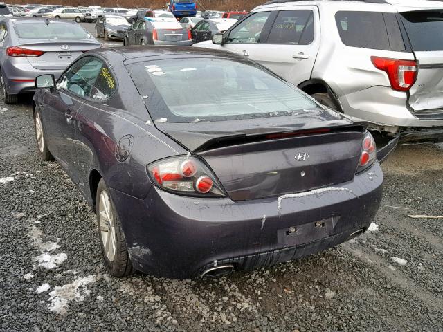 KMHHM66D68U275408 - 2008 HYUNDAI TIBURON GS GRAY photo 3