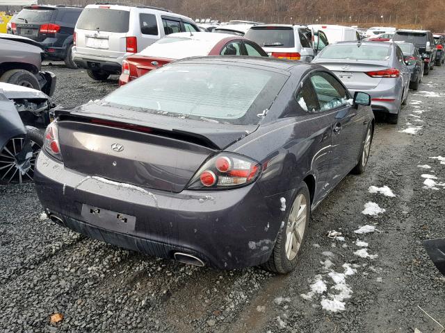 KMHHM66D68U275408 - 2008 HYUNDAI TIBURON GS GRAY photo 4