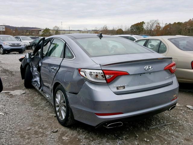 5NPE34AFXFH147591 - 2015 HYUNDAI SONATA SPO BLUE photo 3