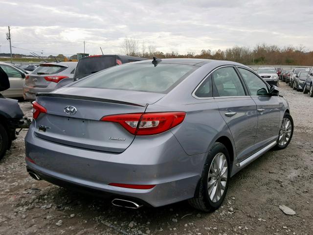 5NPE34AFXFH147591 - 2015 HYUNDAI SONATA SPO BLUE photo 4