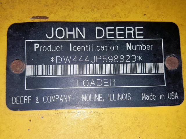 DW444JP598823 - 2005 JOHN DEERE LOADER YELLOW photo 10