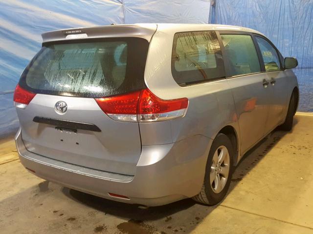 5TDZK3DC5ES514292 - 2014 TOYOTA SIENNA GRAY photo 4