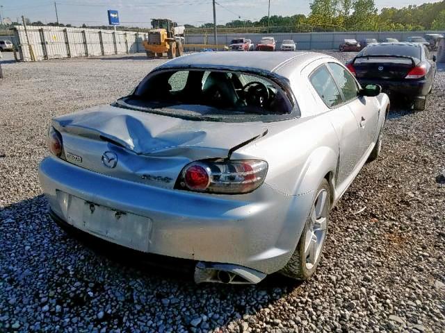 JM1FE17N440122854 - 2004 MAZDA RX8 SILVER photo 4