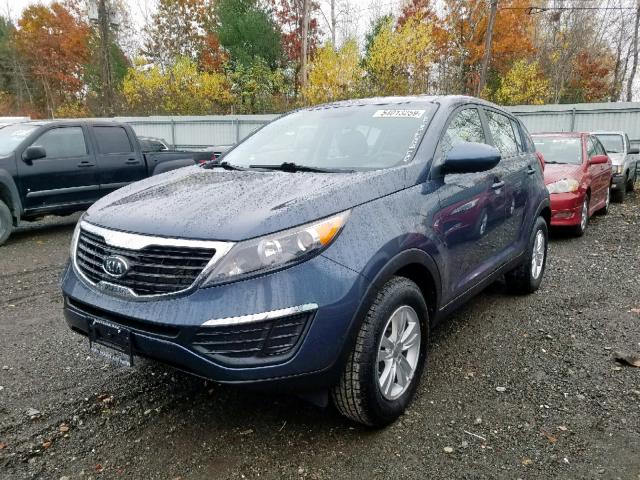 KNDPB3A22B7094337 - 2011 KIA SPORTAGE L BLUE photo 2