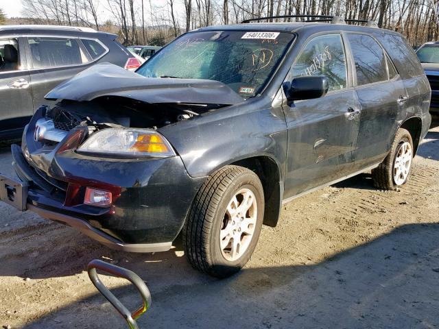 2HNYD18605H528219 - 2005 ACURA MDX TOURIN BLACK photo 2