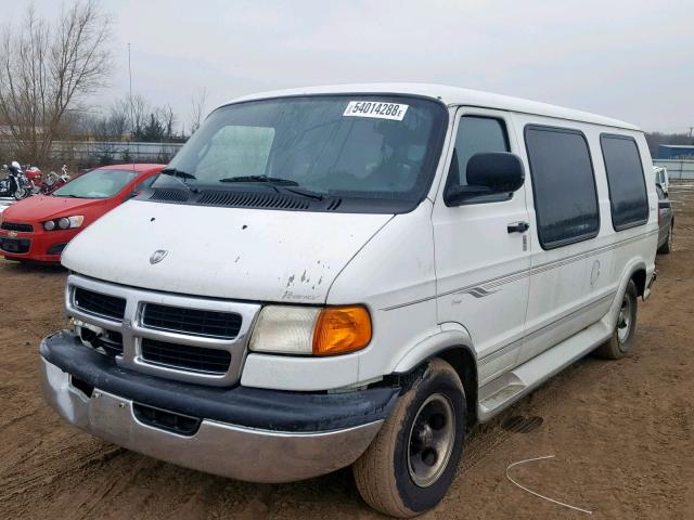 2B6HB11Y91K551734 - 2001 DODGE RAM VAN B1 WHITE photo 2