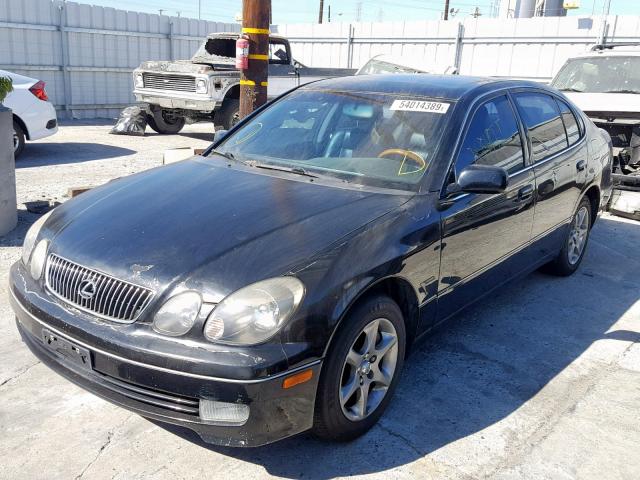 JT8BD69S430186696 - 2003 LEXUS GS 300 BLACK photo 2