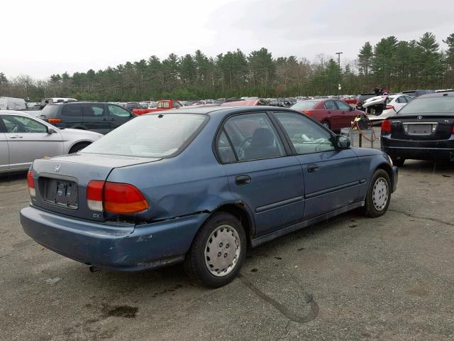 1HGEJ6621VL003530 - 1997 HONDA CIVIC DX BLUE photo 4