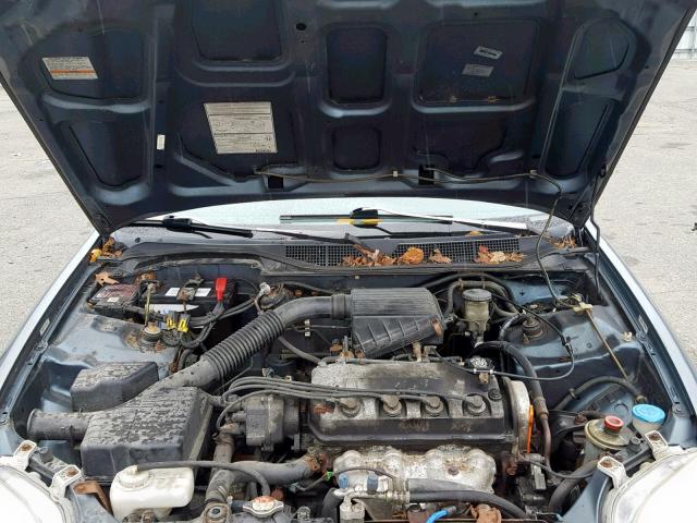 1HGEJ6621VL003530 - 1997 HONDA CIVIC DX BLUE photo 7