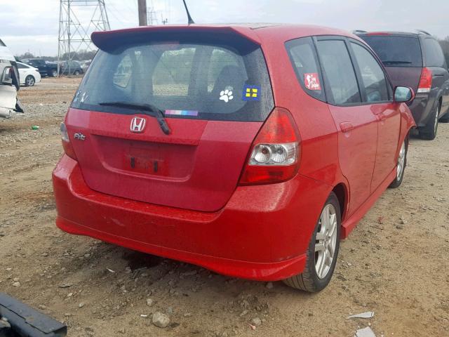 JHMGD38647S058445 - 2007 HONDA FIT S 红色 照片 4