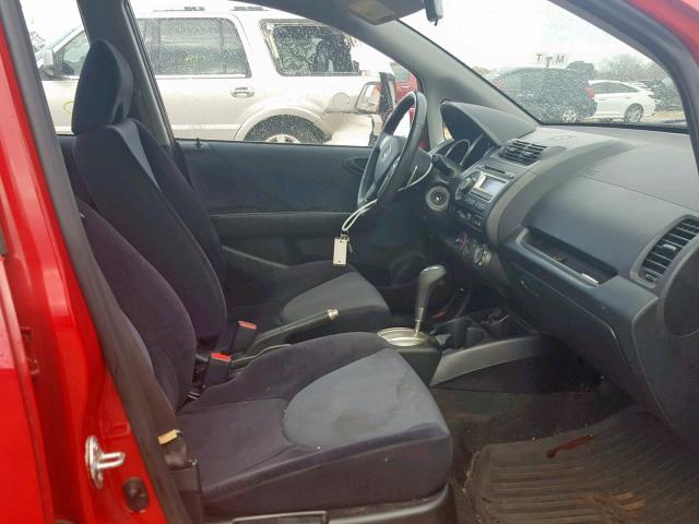 JHMGD38647S058445 - 2007 HONDA FIT S 红色 照片 5