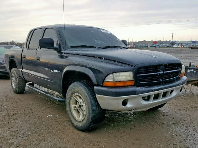 1B7GG2AN7YS770177 - 2000 DODGE DAKOTA QUA BLACK photo 1