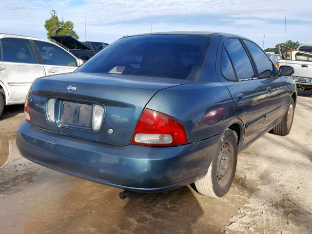 3N1C851AX2L553307 - 2002 NISSAN SENTRA GXE BLUE photo 4