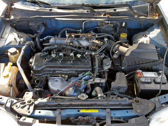 3N1C851AX2L553307 - 2002 NISSAN SENTRA GXE BLUE photo 7