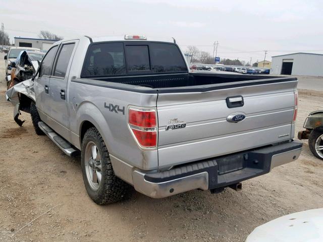 1FTFW1EF6DFD45063 - 2013 FORD F150 SUPER SILVER photo 3