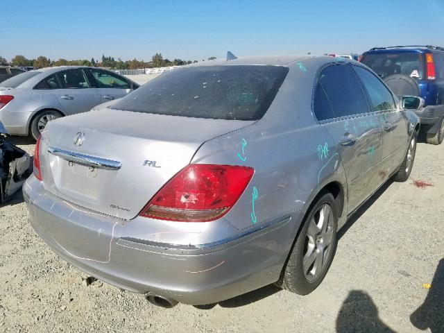 JH4KB16506C007323 - 2006 ACURA RL SILVER photo 4