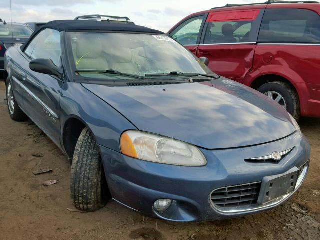 1C3EL65U01N642402 - 2001 CHRYSLER SEBRING LI BLUE photo 1