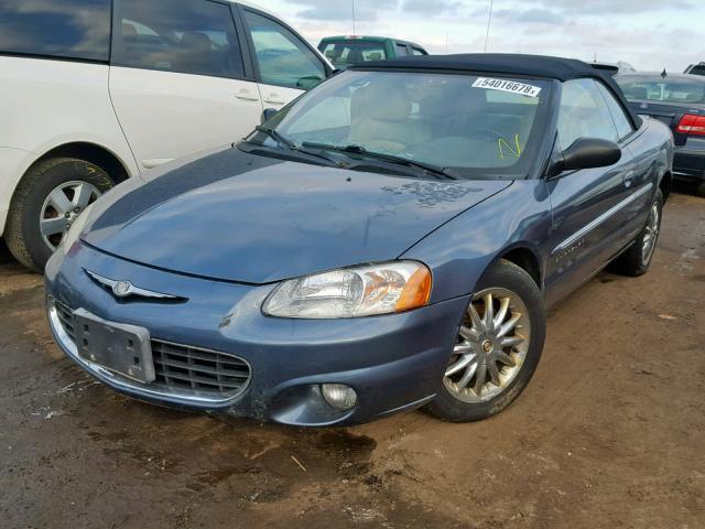 1C3EL65U01N642402 - 2001 CHRYSLER SEBRING LI BLUE photo 2