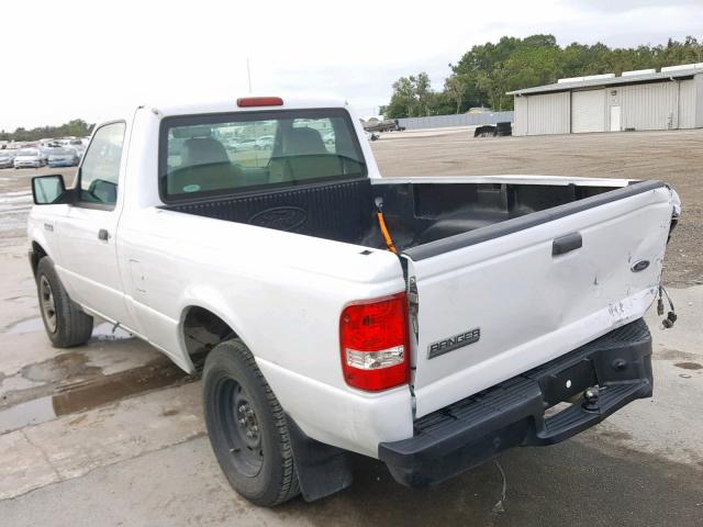 1FTYR10D37PA91896 - 2007 FORD RANGER WHITE photo 3