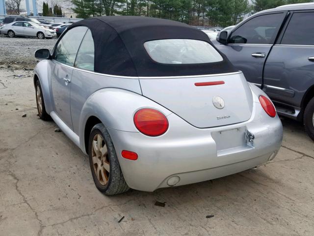 3VWCD21Y33M317531 - 2003 VOLKSWAGEN NEW BEETLE 银色 照片 3