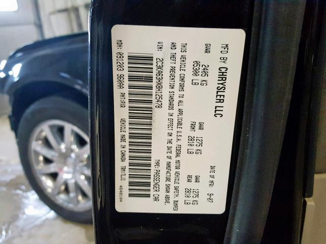 2C3KA63HX8H125478 - 2008 CHRYSLER 300C BLACK photo 10