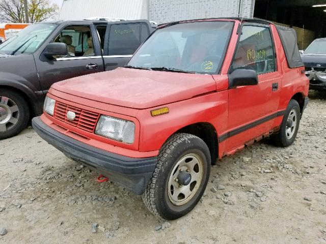 2CNBJ18U8P6916229 - 1993 GEO TRACKER RED photo 2