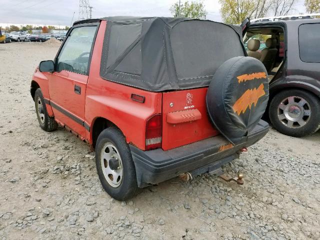 2CNBJ18U8P6916229 - 1993 GEO TRACKER RED photo 3