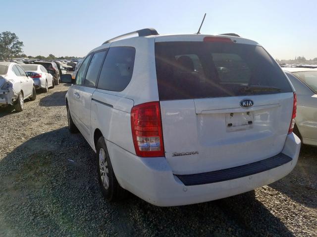 KNDMG4C75C6461774 - 2012 KIA SEDONA LX WHITE photo 3