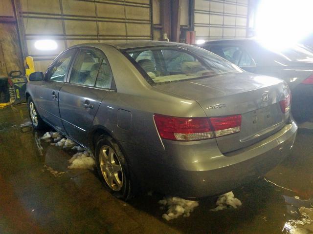 5NPEU46C36H081297 - 2006 HYUNDAI SONATA GLS SILVER photo 3