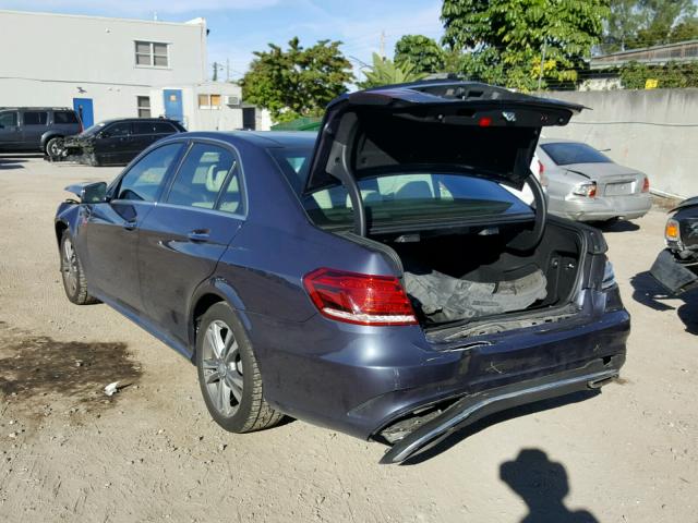 WDDHF9HB0EA898182 - 2014 MERCEDES-BENZ E 250 BLUE GRAY photo 3