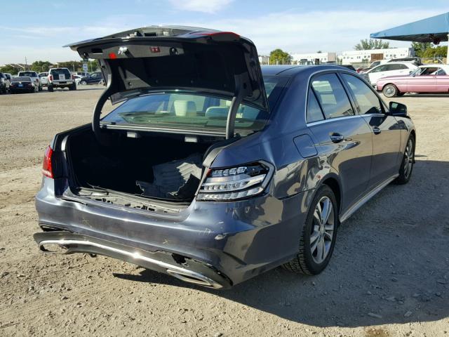 WDDHF9HB0EA898182 - 2014 MERCEDES-BENZ E 250 BLUE GRAY photo 4