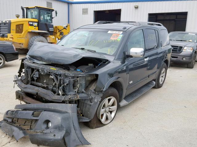 5N1AA08D68N612495 - 2008 NISSAN ARMADA SE GREEN photo 2