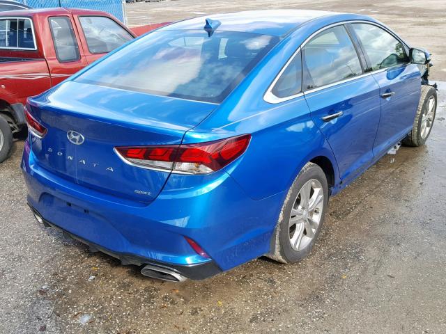 5NPE34AFXJH691176 - 2018 HYUNDAI SONATA SPO BLUE photo 4