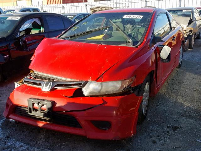 2HGFG12346H008868 - 2006 HONDA CIVIC DX V RED photo 2