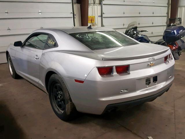 2G1FA1E35C9194172 - 2012 CHEVROLET CAMARO LS SILVER photo 3