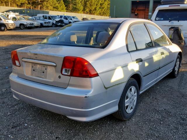 2HGES16304H621636 - 2004 HONDA CIVIC DX V SILVER photo 4