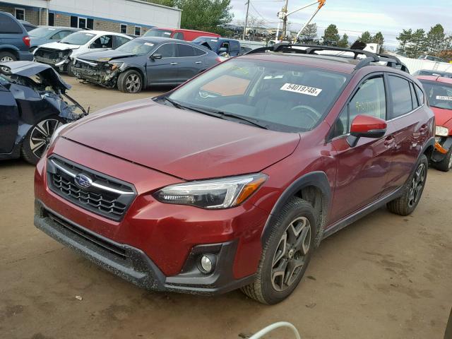 JF2GTALC1JH304637 - 2018 SUBARU CROSSTREK RED photo 2