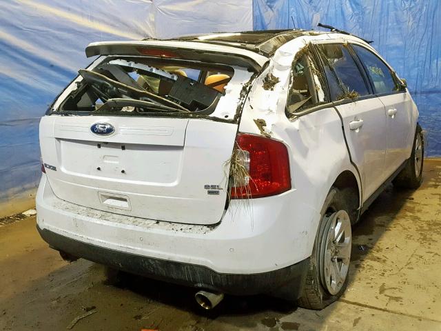 2FMDK4JC3CBA85815 - 2012 FORD EDGE SEL WHITE photo 4