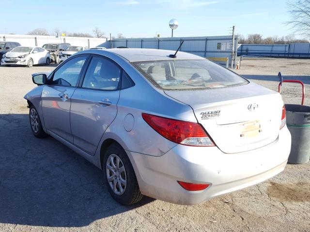 KMHCT4AE7DU291922 - 2013 HYUNDAI ACCENT GLS SILVER photo 3