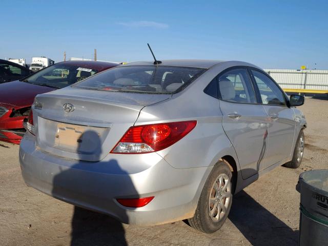 KMHCT4AE7DU291922 - 2013 HYUNDAI ACCENT GLS SILVER photo 4