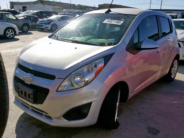 KL8CB6S98DC611977 - 2013 CHEVROLET SPARK LS SILVER photo 2