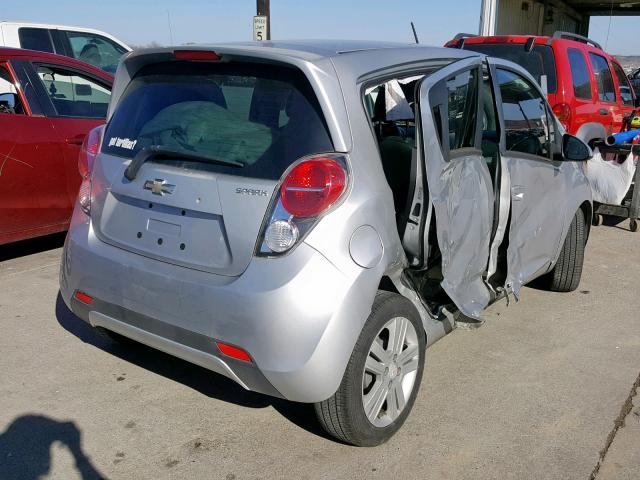 KL8CB6S98DC611977 - 2013 CHEVROLET SPARK LS SILVER photo 4