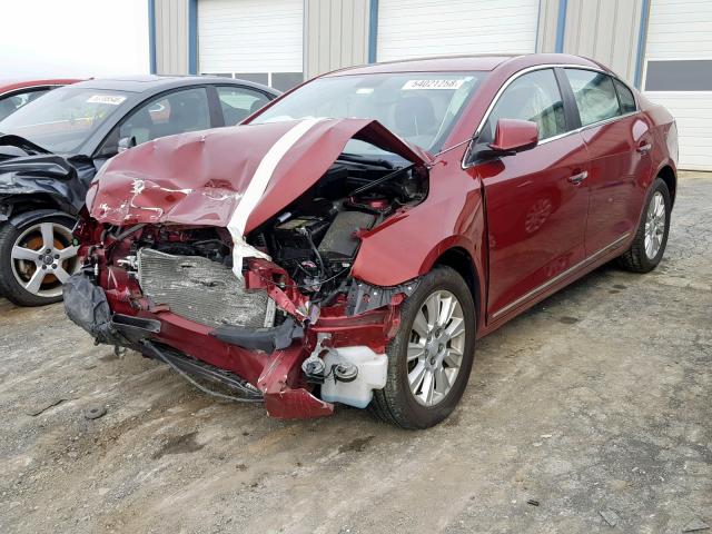 1G4GB5EG7AF162178 - 2010 BUICK LACROSSE C RED photo 2