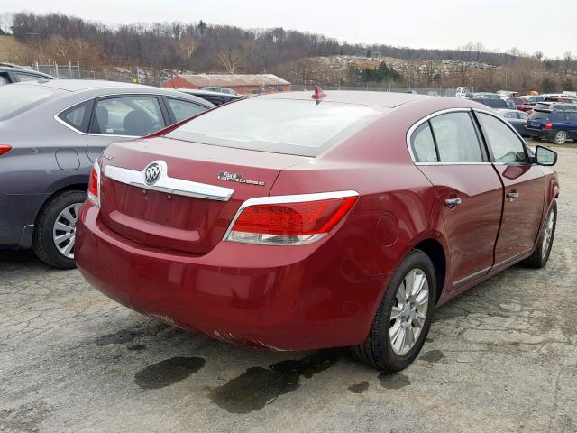 1G4GB5EG7AF162178 - 2010 BUICK LACROSSE C RED photo 4