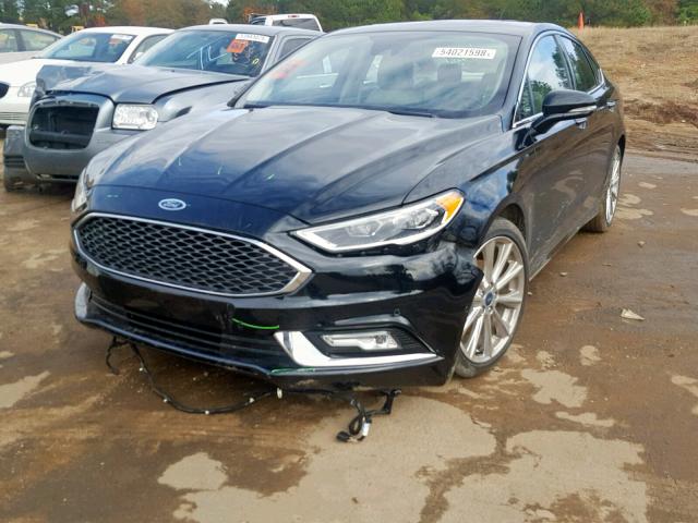 3FA6P0K96HR346427 - 2017 FORD FUSION TIT BLACK photo 2