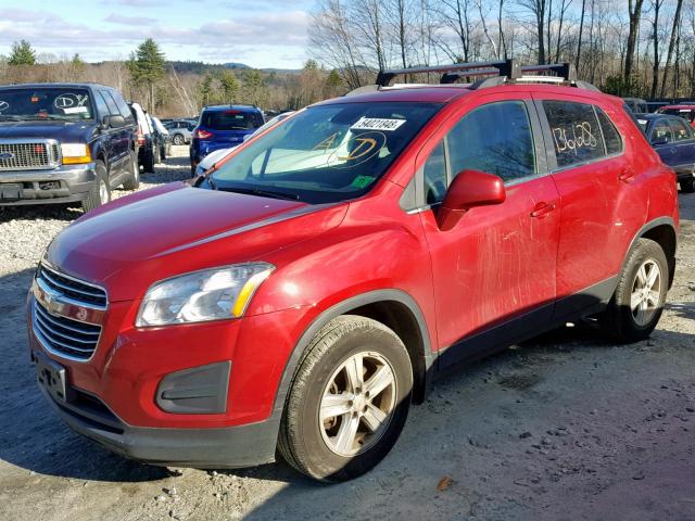 KL7CJRSB3FB082748 - 2015 CHEVROLET TRAX 1LT RED photo 2