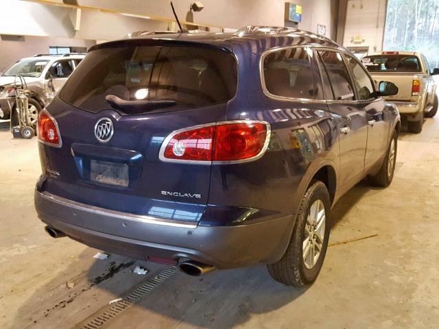 5GAKRBED8CJ366505 - 2012 BUICK ENCLAVE BLUE photo 4