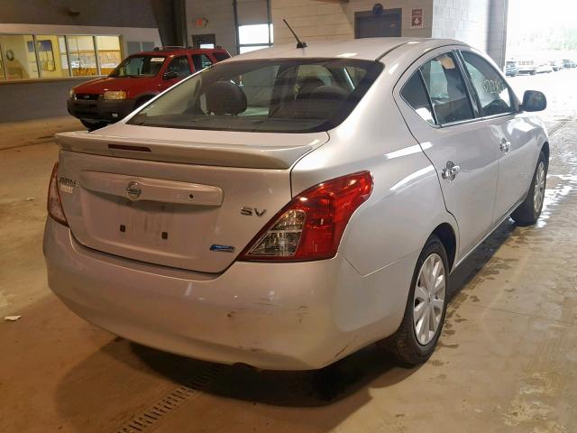 3N1CN7AP3EL864718 - 2014 NISSAN VERSA SV SILVER photo 4