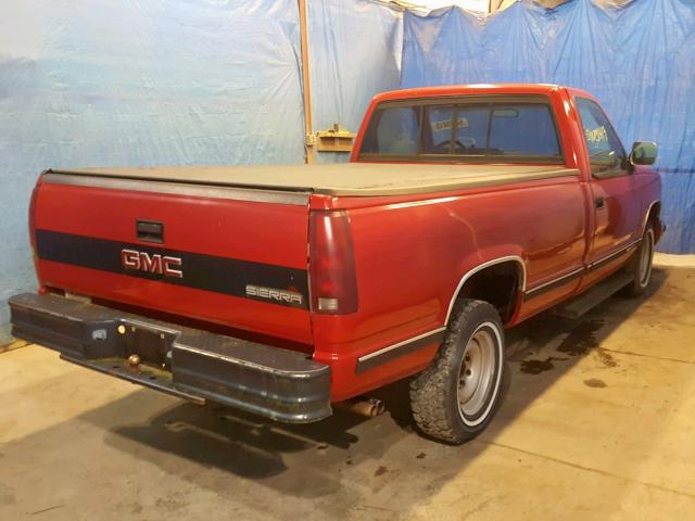 1GTDC14KXJZ562611 - 1988 GMC GMT-400 C1 RED photo 4